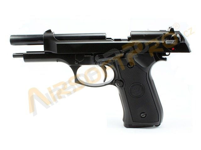 Pistolet airsoft M92 Gen2, noir, celokov, AUTO blowback, LED BOX [WE]