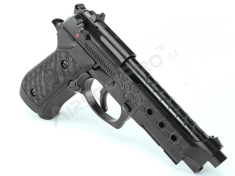 Pistolet airsoft M92 Hex Cut - GBB, full metal, Gen.2 - black [WE]