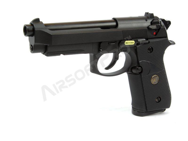 Pistolet airsoft M9 A1, noir, fullmetal, blowback [WE]