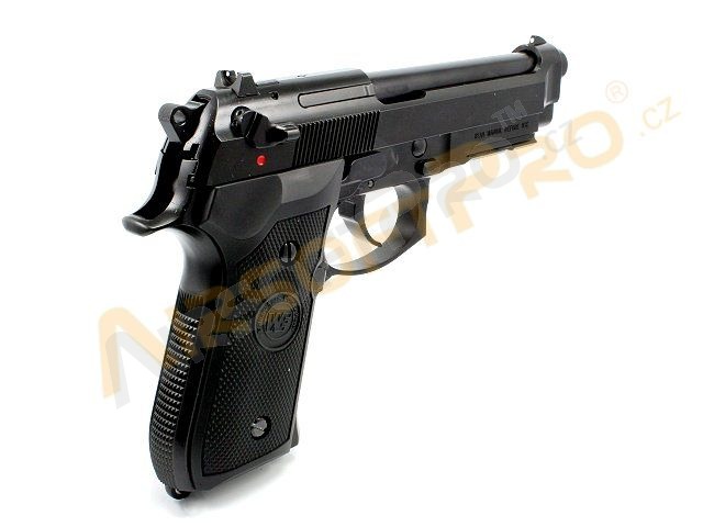 Airsoft pistol M9A1 Gen2, black, fullmetal, blowback, LED BOX [WE]