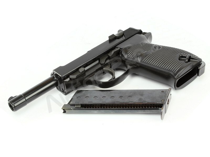 Airsoft pistol P38 - metal, gas blowback - black [WE]