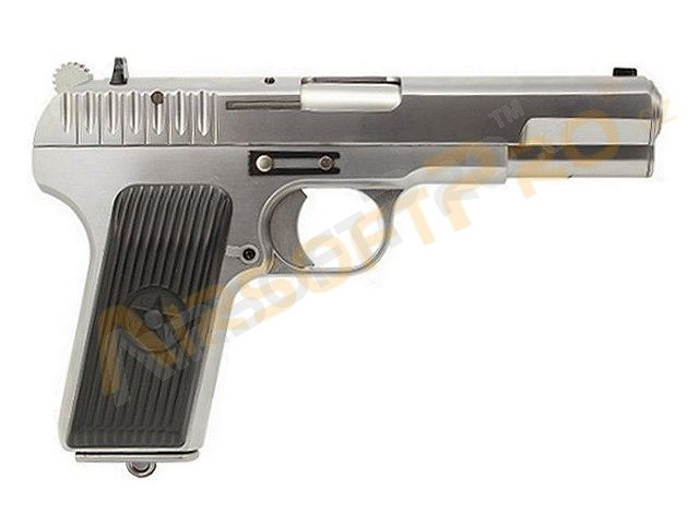 Pistolet airsoft TT33, argent - Métal, blowback [WE]