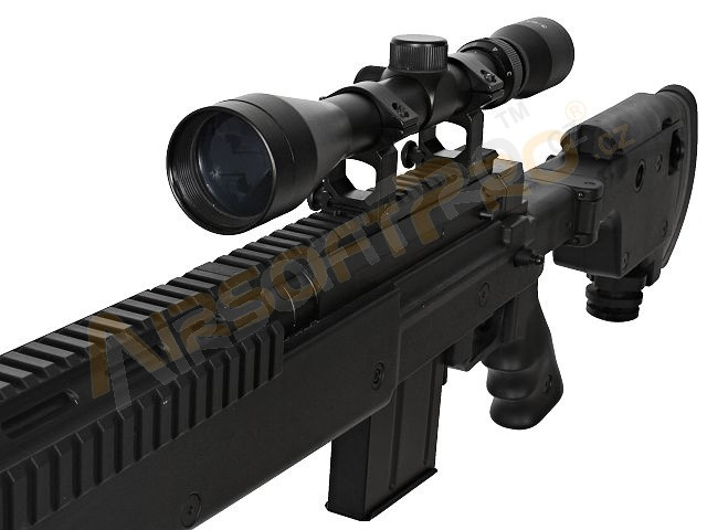 Airsoft sniper MB4406D + optika a dvojnožka - černá [Well]