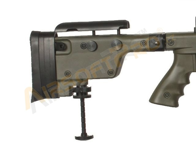Airsoft sniper MB4407D + scope and bipod - olive [Well]