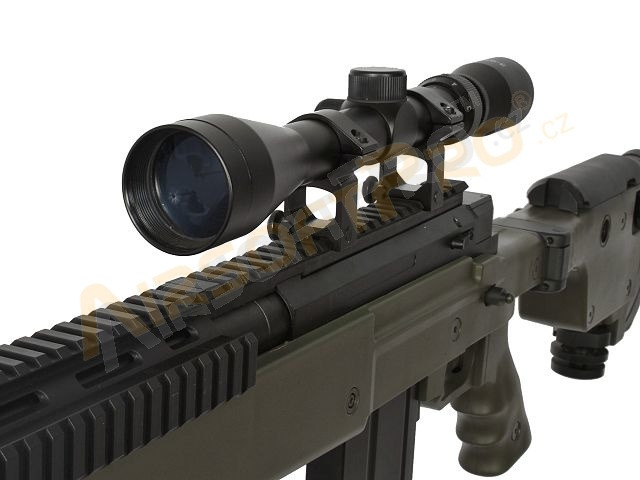 Airsoft sniper MB4407D + scope and bipod - olive [Well]