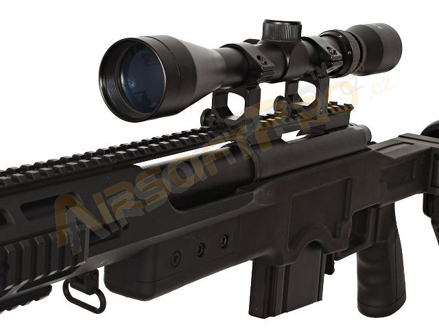 Airsoft sniper MB4411D + scope and bipod - black [Well]
