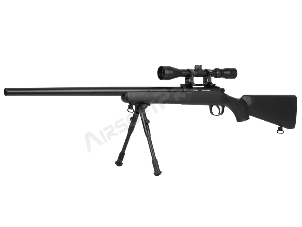 Lunette de visée et bipied MB03D pour sniper airsoft, noir [Well]