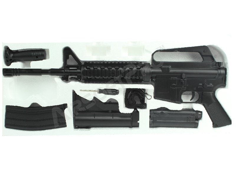 Airsoft M16 A4 + flashlight + grip - ABS [Well]