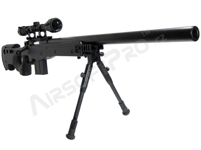 Airsoft sniper L96 AWS MB4401D + scope and bipod - Black [Well]