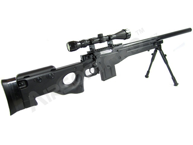 Sniper airsoft L96 AWS MB4401D avec lunette et bipied - Noir [Well]