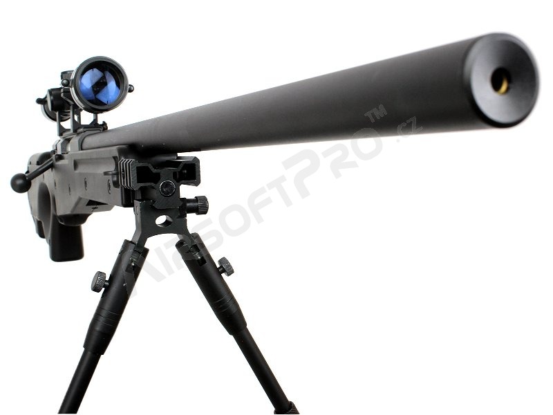 Airsoft sniper L96 (MB01C UPGRADE) + puškohled + dvojnožka - černá [Well]