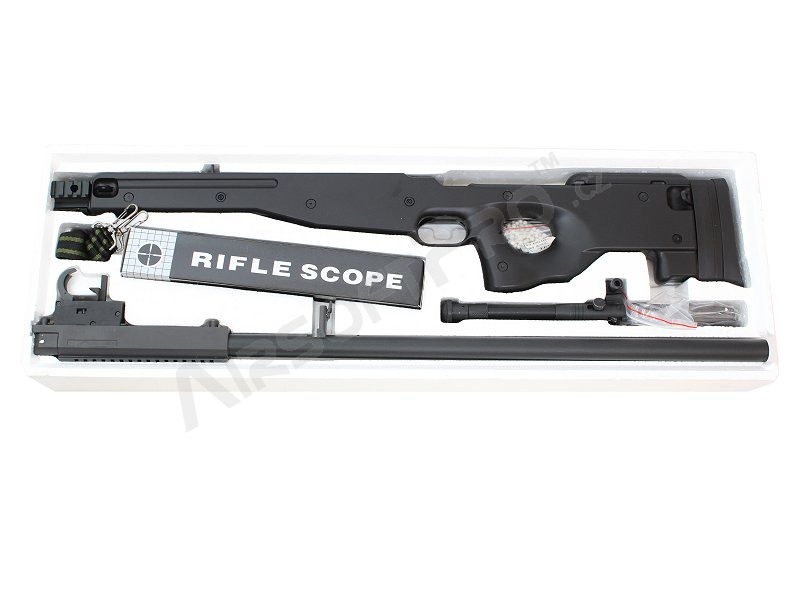 Airsoft sniper L96 (MB01C UPGRADE) + scope + bipod - black [Well]