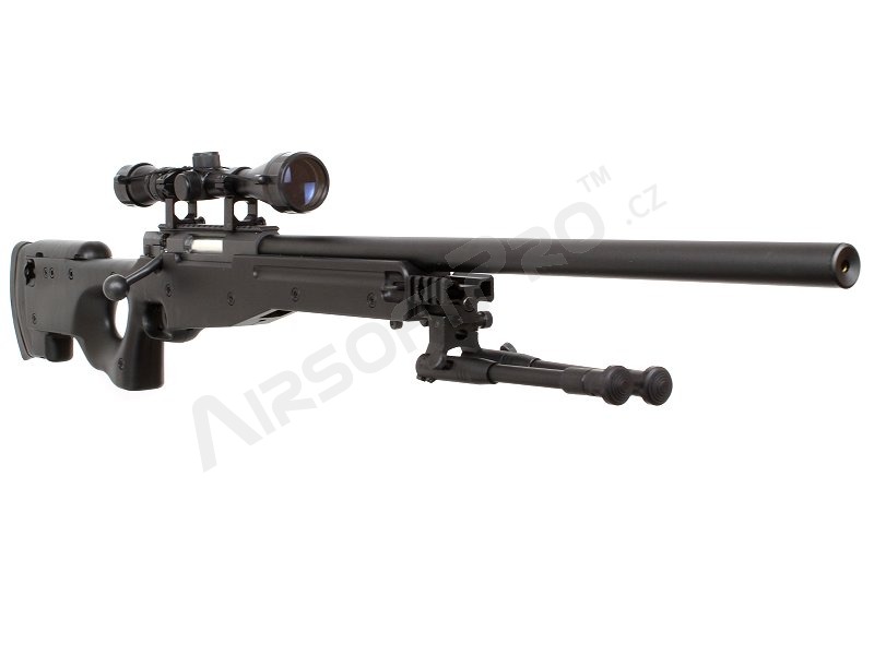 Airsoft sniper L96 (MB01C) + puškohled + dvojnožka - černá [Well]