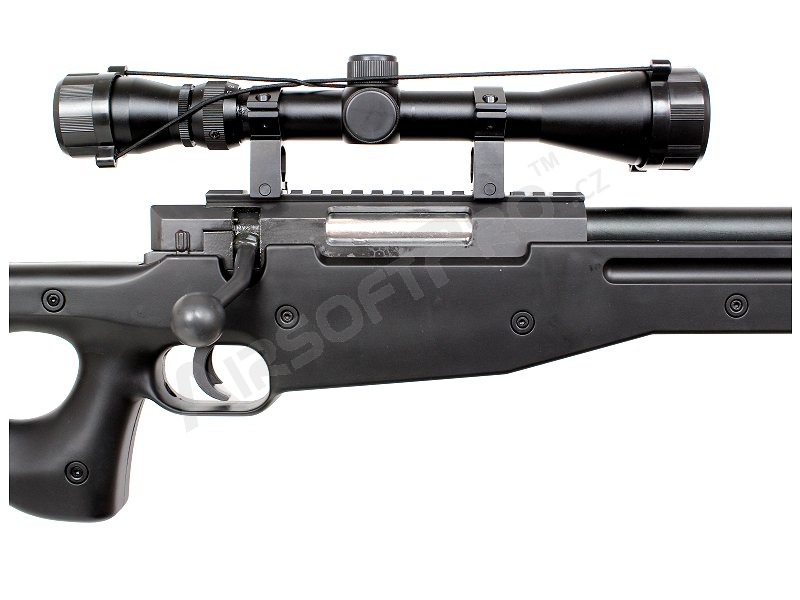 Airsoft sniper L96 (MB01C) + scope + bipod - black [Well]