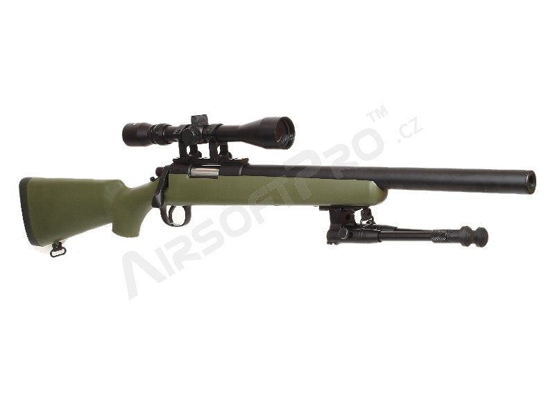 Airsoft sniper MB02D OD + scope + bipod [Well]