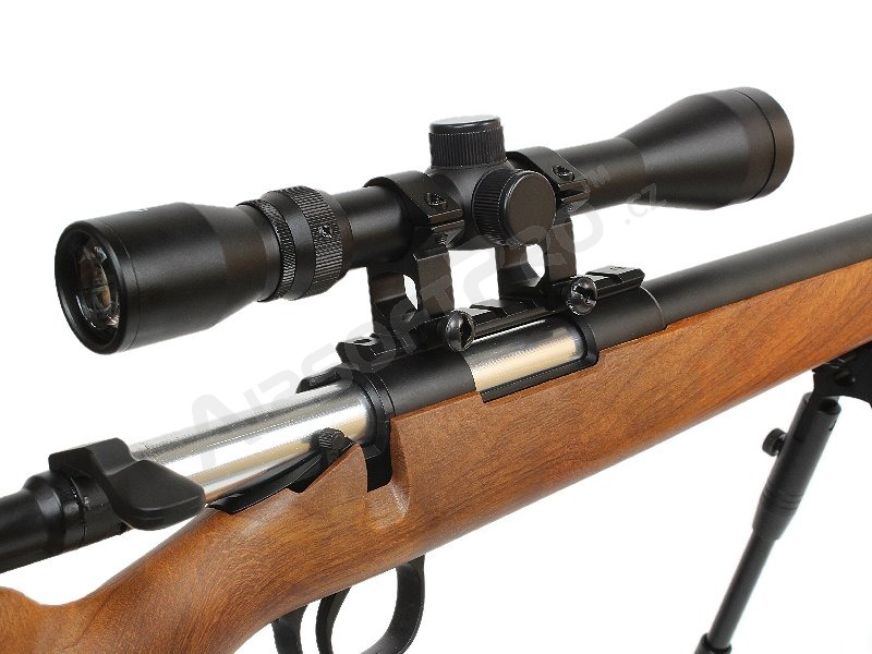 Sniper airsoft MB02D bipied de lunette en bois [Well]