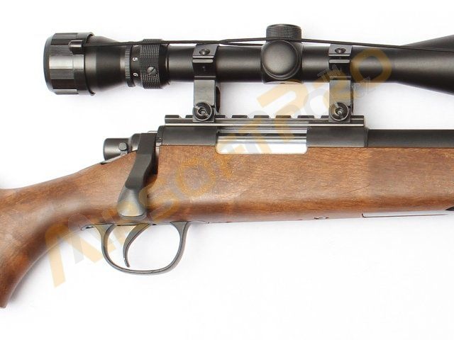Airsoft sniper MB03D wood + scope + bipod [Well]