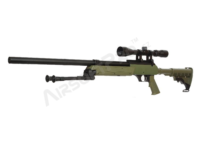 Airsoft sniper APS SR-2 (MB06) + bipod + scope, OD [Well]