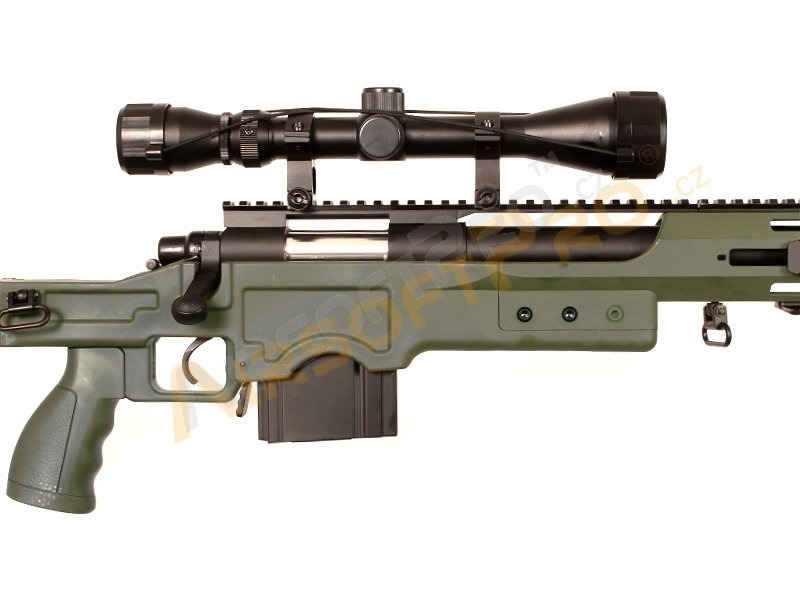 Lunette de visée et bipied MB4412D pour sniper airsoft - olive [Well]