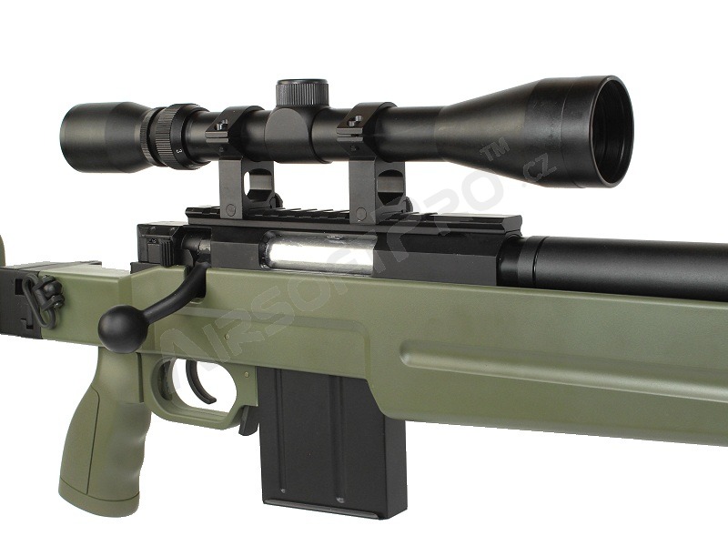 Lunette de visée et bipied MB4414D pour sniper airsoft - olive [Well]