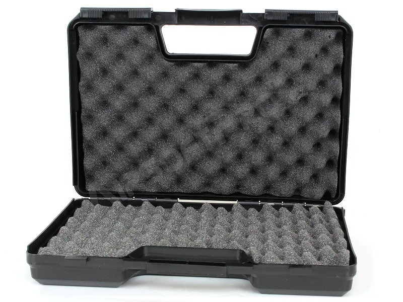 Plastic short gun case 30 x 20cm- black [Well]