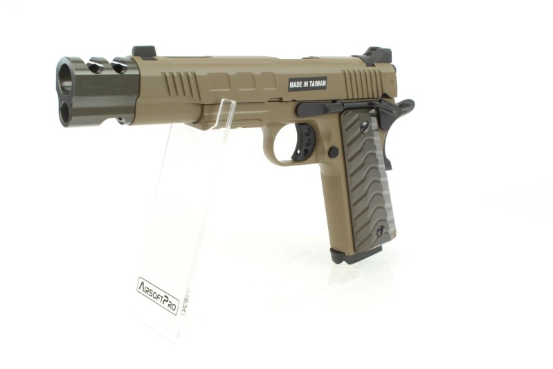 Airsoft pistol KP-16, full metal, gas blowback - TAN 360 foto