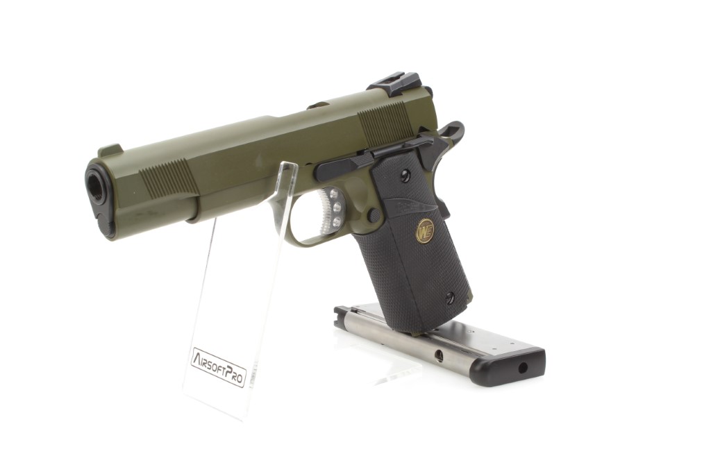 Airsoftová pistole M.E.U. SOC - olivová , celokov, blowback, bez RIS lišty 360 foto