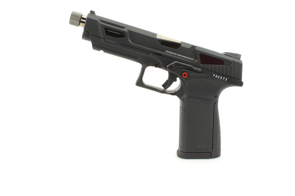 Airsoftová pistole GTP9 MS, plyn blowback (GBB) - CNC závěr - černá 360 foto
