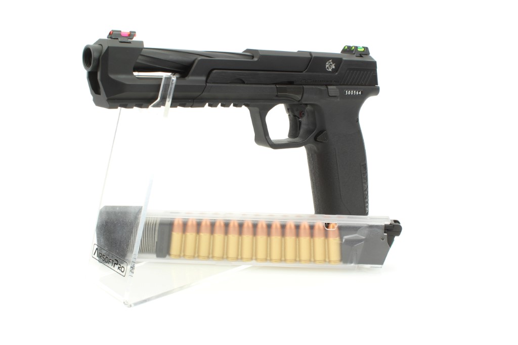 Airsoftová pistole Piranha SL, plyn, blowback (GBB) - černá 360 foto