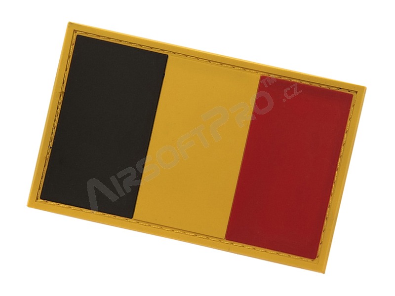 Parche de PVC 3D de la bandera belga con velcro [101 INC]
