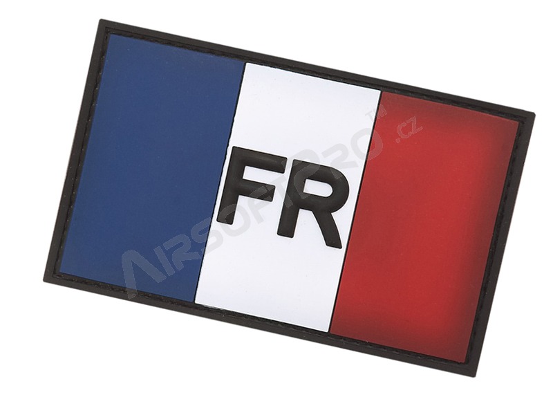 Parche de PVC 3D de la bandera francesa con velcro [101 INC]