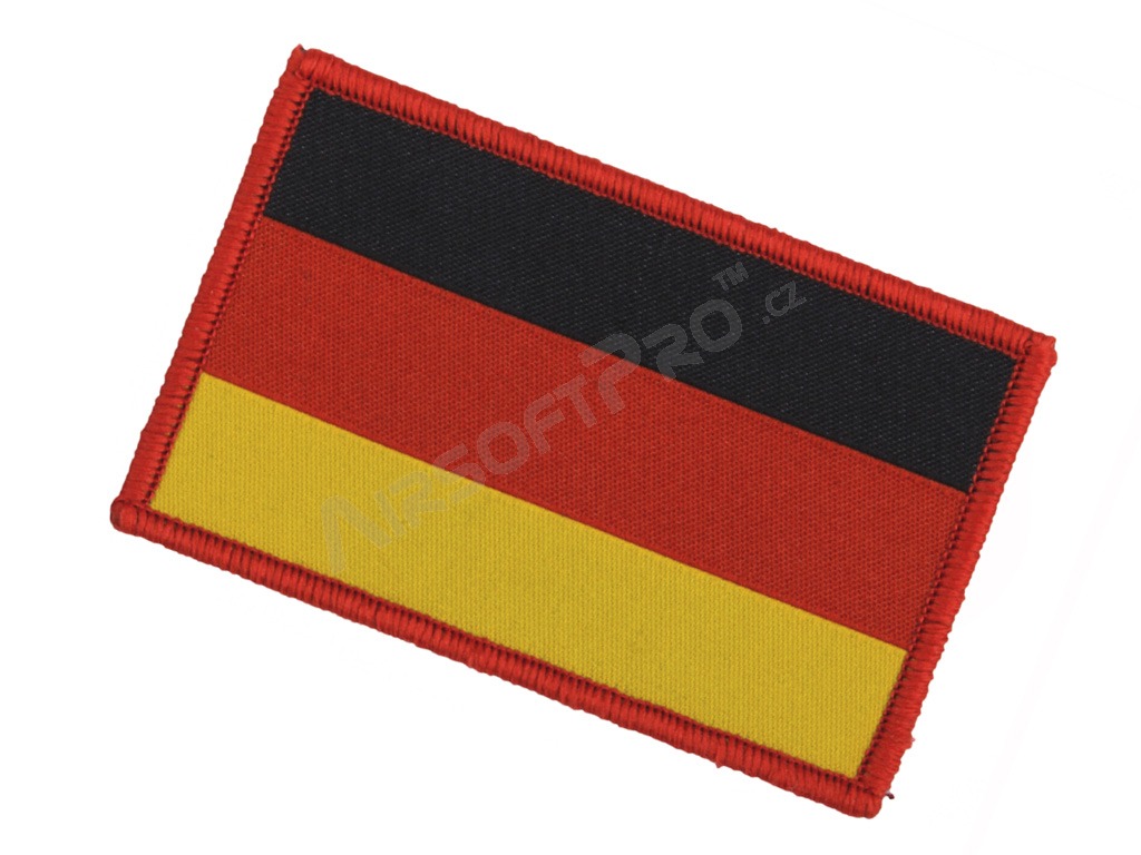 Parche de algodón de la bandera alemana - borde rojo [101 INC]