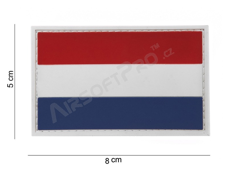 Parche de PVC 3D de la bandera de los Países Bajos con velcro [101 INC]