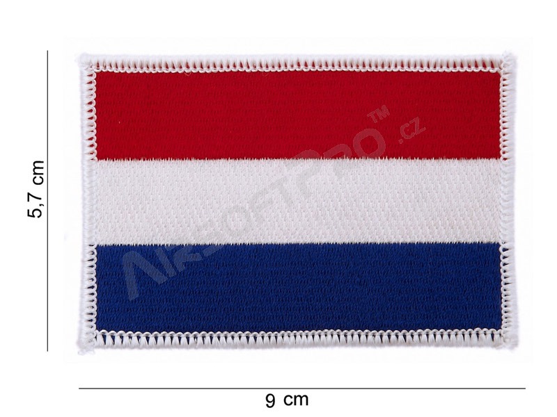 Parche de algodón de la bandera de los Países Bajos - blanco [101 INC]