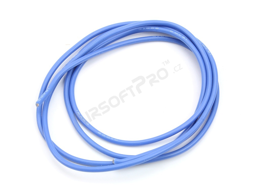 Silicone 0,75 mm2 wiring, 18#AWG, blue - 1 meter [TopArms]