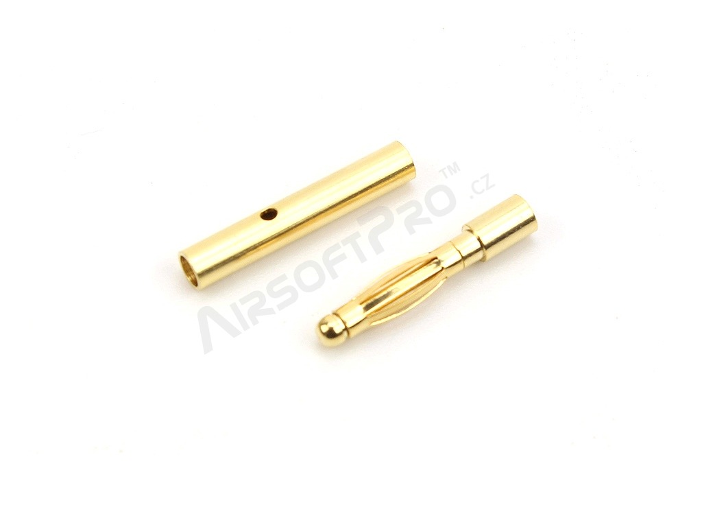 Conector dorado bala 2mm - 1 par [TopArms]