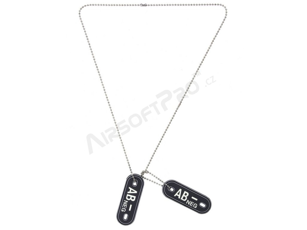 Dog Tag PVC Tipo de sangre AB- negativo [101 INC]