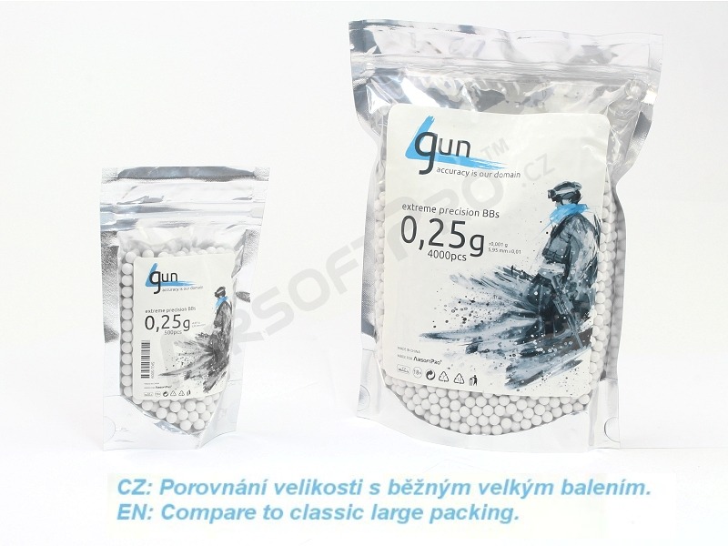 Small bag of the 4GUN BBs 0,25g 500pcs - white [4gun]