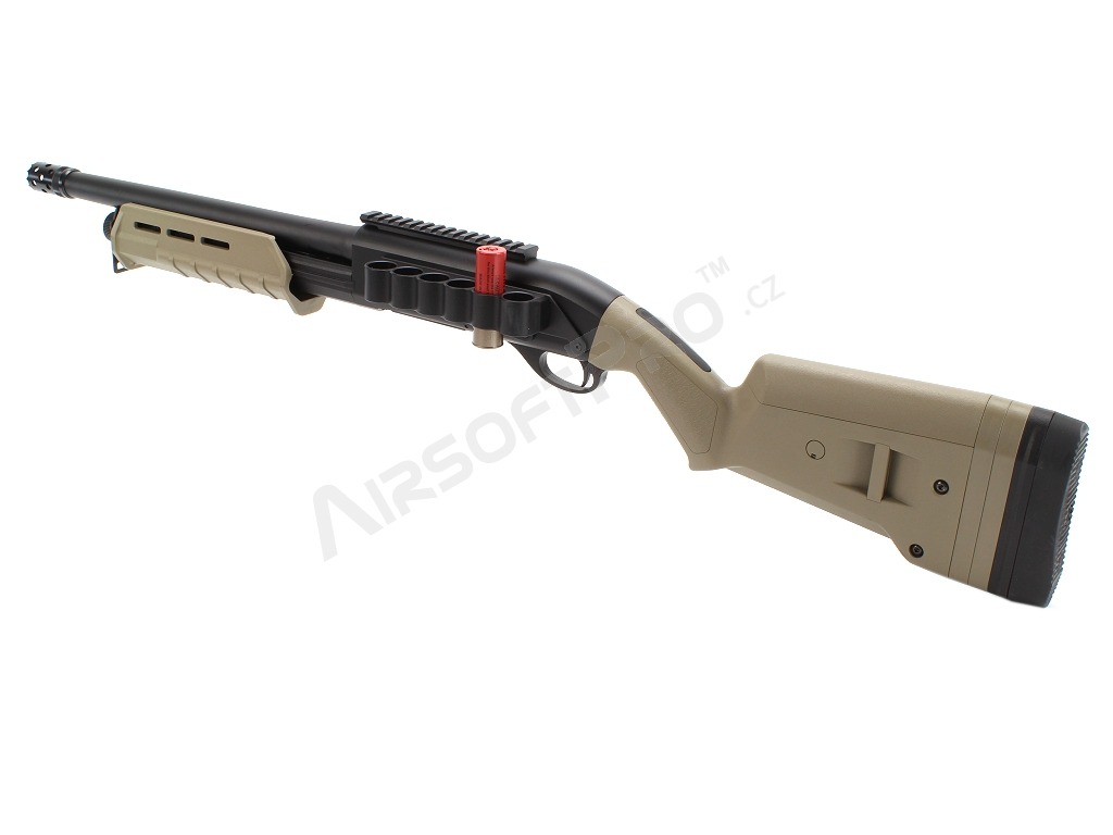 Airsoft brokovnice stylu Magpul M870 Tactical, krátká, ABS (CM.356) - TAN [CYMA]