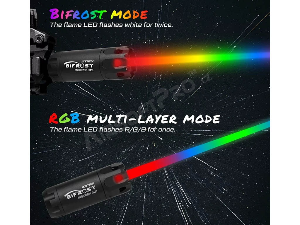 Bifrost Full Auto Tracer with multi-color flame mode - Black [ACETECH]