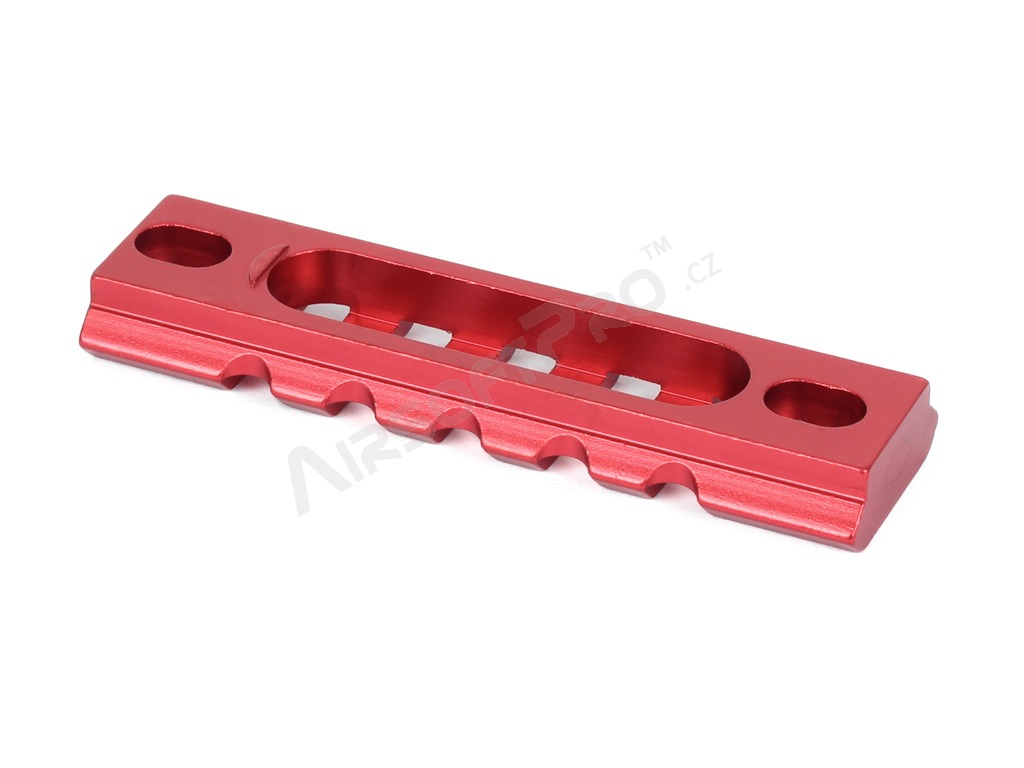 Carril RIS ligero de aluminio para guardamanos KeyMod - 7cm, rojo [A.C.M.]