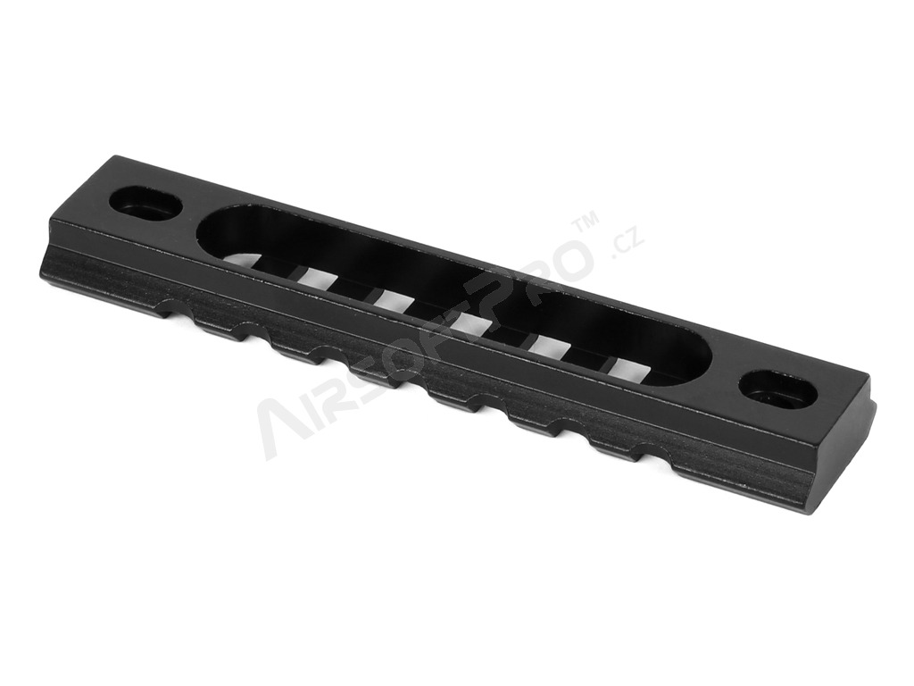 Carril RIS ligero de aluminio para guardamanos KeyMod - 9cm, negro [A.C.M.]