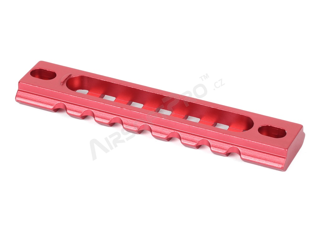 Carril RIS ligero de aluminio para guardamanos KeyMod - 9cm, rojo [A.C.M.]