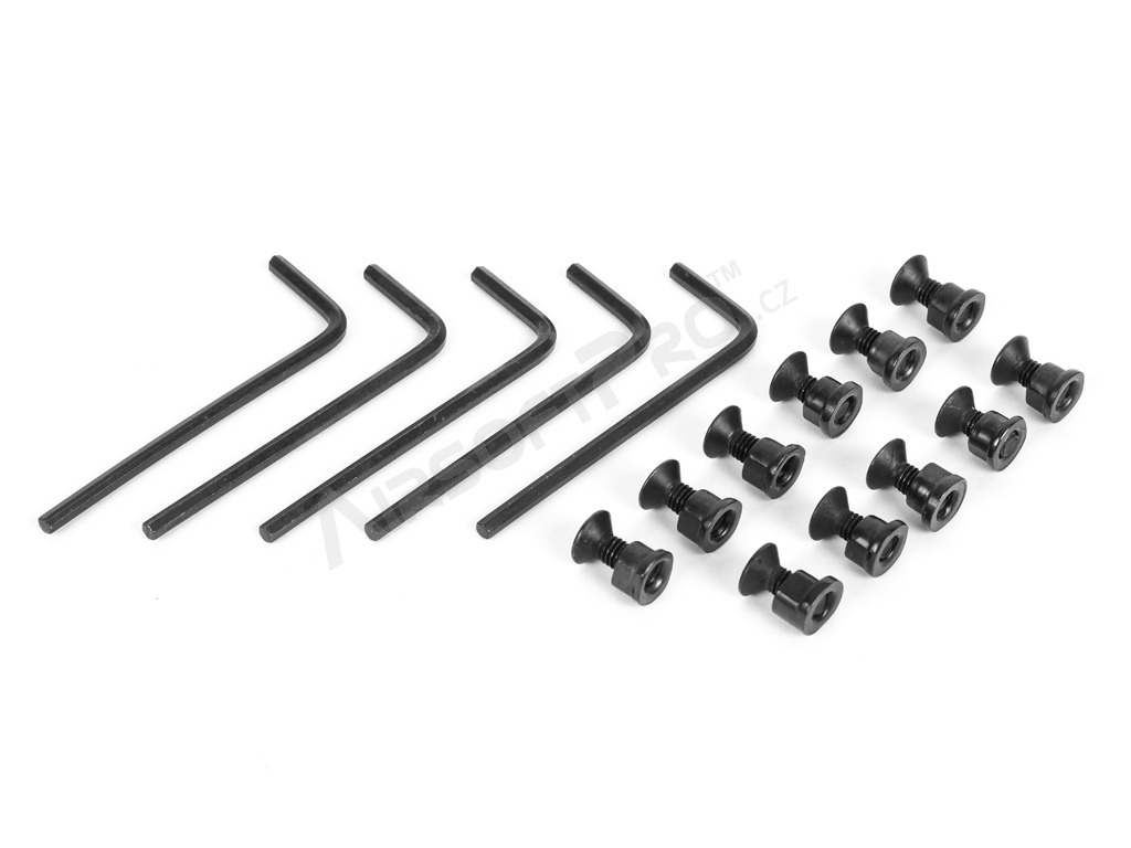 Öt darab RIS sínkészlet KeyMod kézvédőkhöz - 4,5,7,9,13 nyílások [A.C.M.]