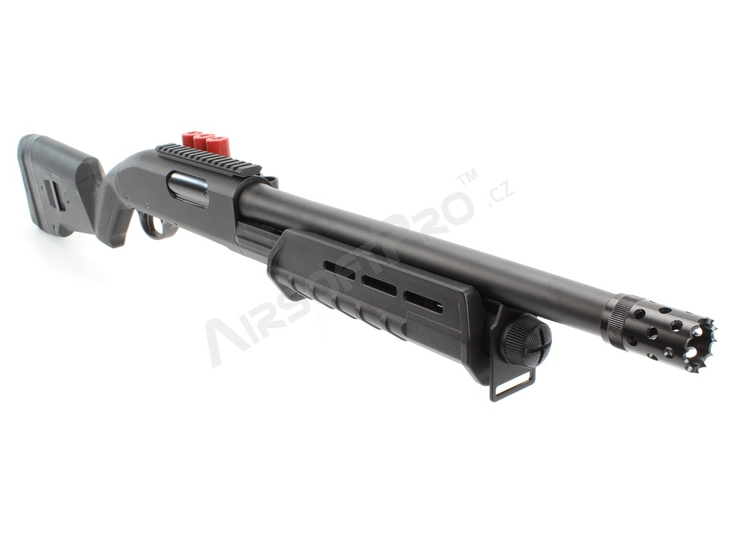 Airsoft brokovnice stylu Magpul M870 Tactical, krátká, KOV (CM.356M) - černá [CYMA]