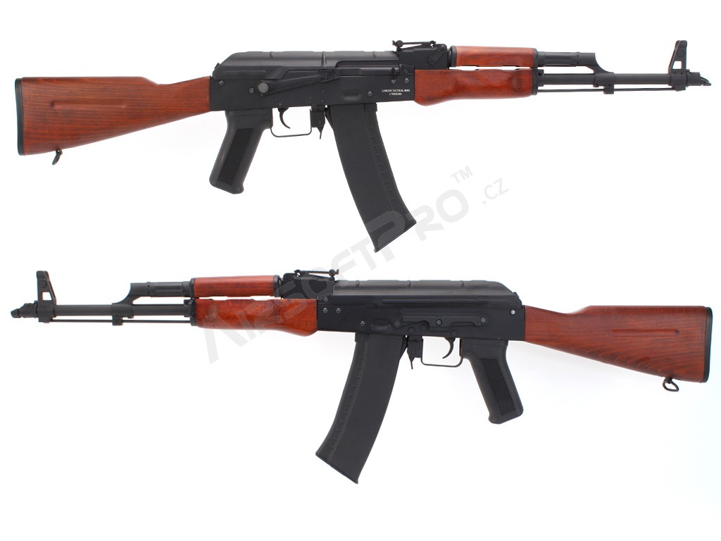 Airsoftová zbraň LT-50 AK-74N ETU - ocel, pravé dřevo [Lancer Tactical]
