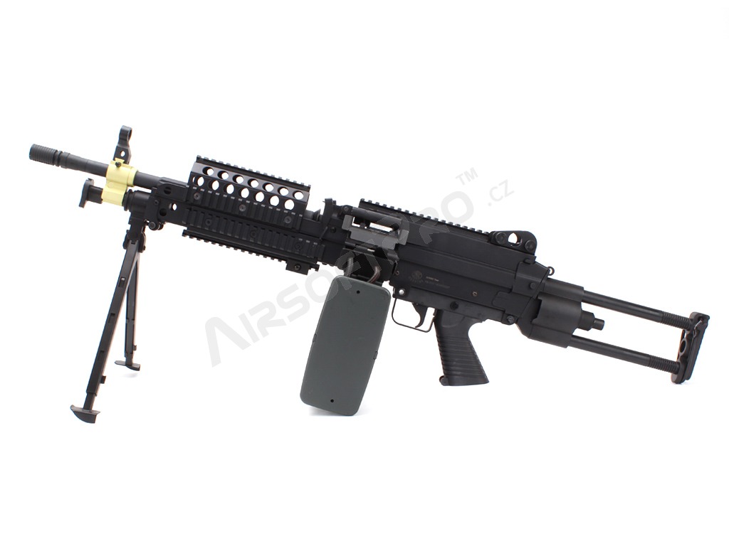 Airsoftový kulomet M249 SPW, celokov - černý [A&K]