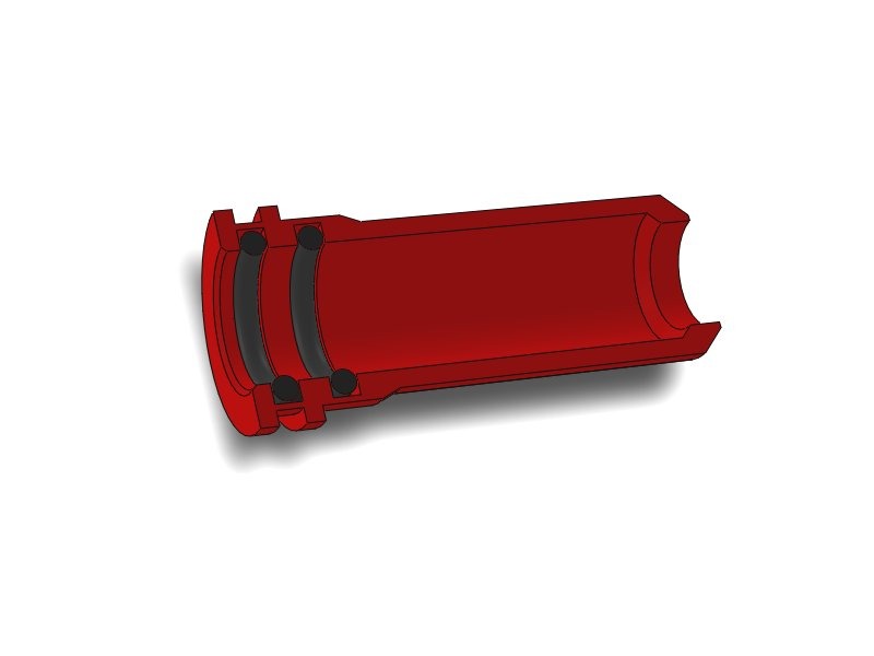 DOUBLE sealing aluminium nozzle for MP5 - 20,35 mm [AirsoftPro]