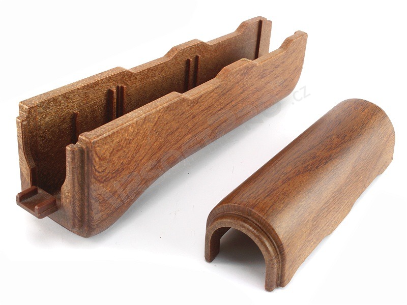 Plastic wood style hand guard set for AK47 AEG series
 [Army]