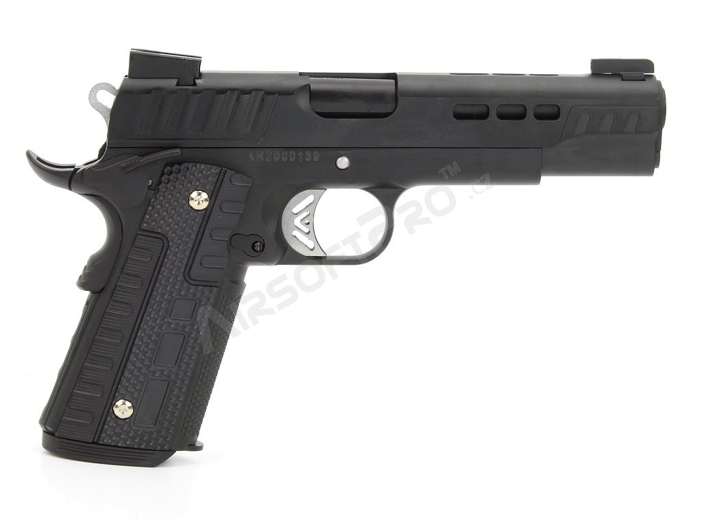 Pistola de airsoft KP1911 - GBB, full metal, negra [ASCEND]